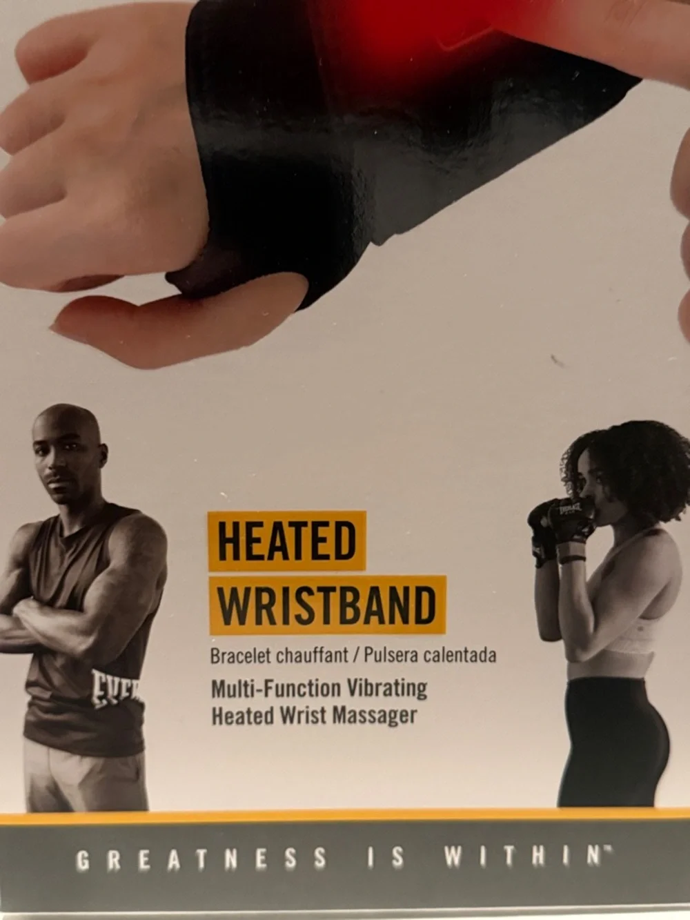 Everlast Black Heated Wristband with Vibration